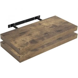 WOLTU &Eacute;tag&egrave;re Murale, &Eacute;tag&egrave;re Suspendue, &Eacute;tag&egrave;re Flottante en MDF, Lot de 2, pour Salon, Cuisine, Chambre, Salle de Bain etc RG9369hov-2
