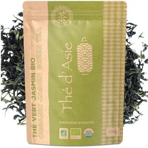 Thé D’asie - Thé vert - Jasmin - Biologique - en vrac - 100g
