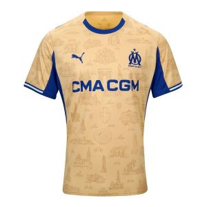 Puma Marseille Quatri&egrave;me Maillot 2025/26, pointure X-Small - ['Dor&eacute;'] - Taille X-Small