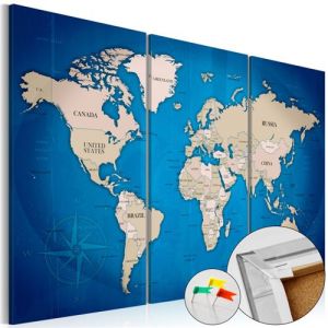 Artgeist Tableau en liège - Ink Journey [Cork Map] 60x40
