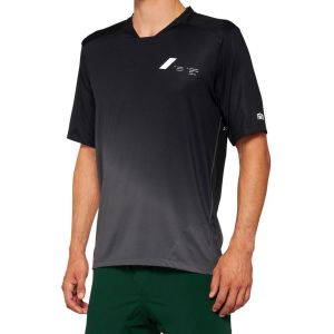 100% Celium Maillot à manches courtes Homme, noir/gris XL Maillots downhill & freeride