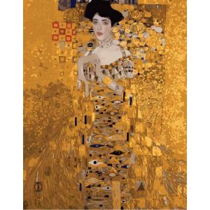 Figured'Art Peinture par Num&eacute;ro Adulte Madame Bauer Klimt - Activit&eacute; Manuelle Kit de Loisir Cr&eacute;atif DIY Num&eacute;ro d'Art Complet - 40x50cm sans ch&acirc;ssis en bois