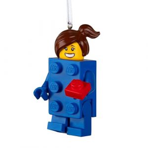 Hallmark Lego Figurine de Fille en Brique, d&eacute;coration d'arbre, Objet de Collection, Bleu