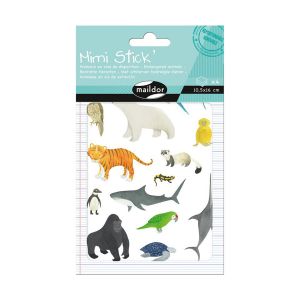 Maildor 50 gommettes animaux rares Mimi Stick