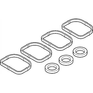 Elring Jeu de joints d'étanchéité, collecteur d'admission 445.130 BMW,3 E46,3 E90,1 E87,5 E60,X3 E83,3 Coupé E46,3 Touring E91,3 Touring E46