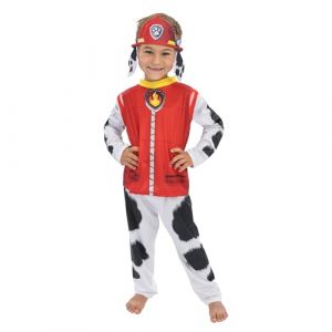 Chaks Costume Marcus pour enfants, tenue officielle Paw Patrol, ensemble 3 pi&egrave;ces avec bandeau, t-shirt et pantalon pour carnaval