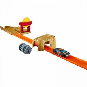 Image de Mattel Hot Wheels : Piste à propulsion bulldozer et voiture