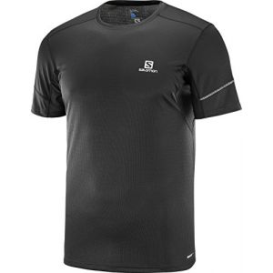 Image de Salomon Homme T-Shirt de Sport à Manches Courtes, Agile SS Tee, Jersey Double, Noir, Taille S, L40209900