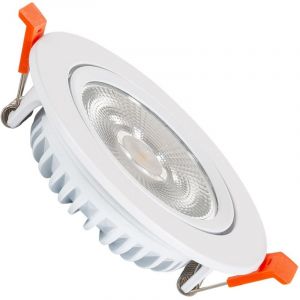 Spot Led Downlight Superslim Cob Lifud Rond Orientable 10w Blanc Cri90 Expert Color No Flicker Coupe Ø 90mm Blanc Froid 6000k 105 Mm