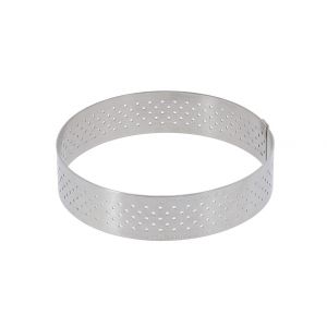 Image de De Buyer Cercle à tarte perforé inox ø 6.5cm hauteur 2 cm