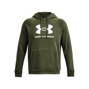 Under Armour Sweat &agrave; Capuche UA Rival avec Logo en Polaire Sweatshirt Homme, Marine Od Vert/Blanc, XS