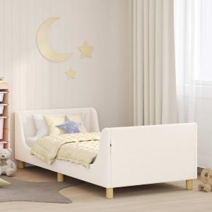 VidaXL Cadre De Lit Pour Enfants Avec T&ecirc;te De Lit Cr&egrave;me 90 X 190 Cm