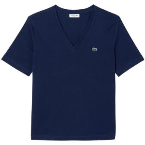 Image de Lacoste T shirt crocodile Femme Bleu