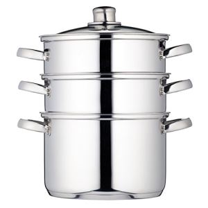 Kitchen craft Cuiseur vapeur Clearview à 3 étages en inox (22 cm)