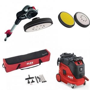 FLEX Girafe ge7 + housse + aspirateur 30 l vce 33 ac + 2 têtes de ponçage - 920112
