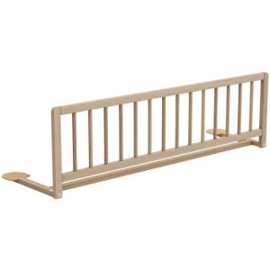 WEBABY - Barrière de lit enfant en bois SIDO- Hêtre Brut - 117 cm