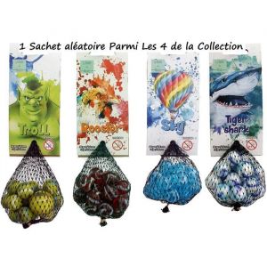 Ferry Un Sachet de 20 Billes + 1 Calot à thème pour Enfant et Cours d'école (Best) - (1 Sachet aléatoire Parmi Les 4 de la Collection)