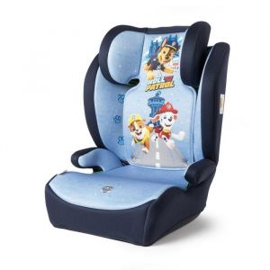 Paw Patrol Si&egrave;ge auto de s&eacute;curit&eacute; pour enfants avec hauteur de 100 &agrave; 150 cm avec graphiques des jolis chiens Chase, Rubble et Marshall sur fond bleu et bleu