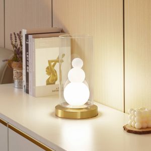 Lindby - Lampe à poser 'Kupla' en verre pour salon & salle à manger