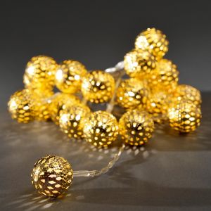 Konstsmide Guirlande lumineuse LED Boules de métal petites