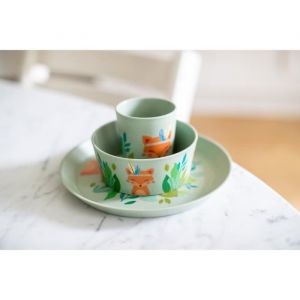 Koziol Kids Set Harry Small Plate + Bowl + Cup Organic Green
