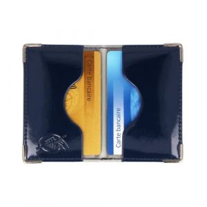 Etui 2 cartes blindé antipiratage couleur motif bleu marine Color Pop - France