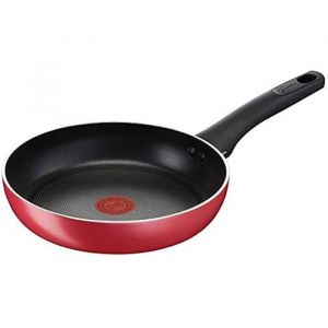Lagostina Cuisine méditerranéenne Poêle antiadhésive en aluminium Ø 26 cm, induction, gaz et four, avec indicateur de cuisson thermo-Signal, revêtement Titanium Easy, poignée ergonomique en Bakelite