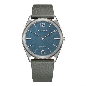 Citizen Montre Mixte Suratto Eco-Drive - AR3120-24L Bracelet Cuir Gris