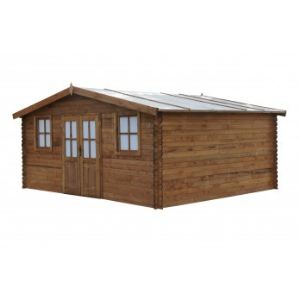 Image de Chalet et Jardin Le Chardon - Abri de jardin en bois traité 28 mm 17,20 m2