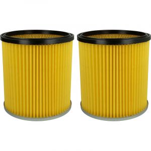 Vhbw Lot de 2x filtres à cartouche compatible avec Kärcher k 2001 (1.819-121.0), k 2201 (1.085-131.0 aspirateur - Filtre plissé, papier