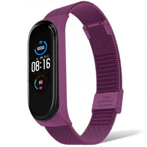 Bracelet en m&eacute;tal violet OcioDual pour Xiaomi Mi Smart Band 5/6