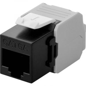 Goobay CAT 6A Keystone RJ45 Jack, UTP, 500 MHz, Noir