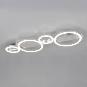 Reality Leuchten Plafonnier LED plafonnier lampe de salon chrome blanc neutre L 72 cm