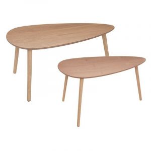 Atmosphera Table basse Miléo naturel X2 - Naturel