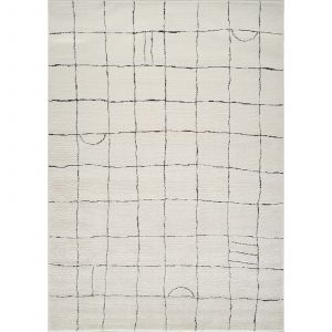 Tapis Scandinave Moderne Ivoire/Gris 160x213