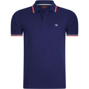 Cappuccino Italia Polo Applique Pique Bleu