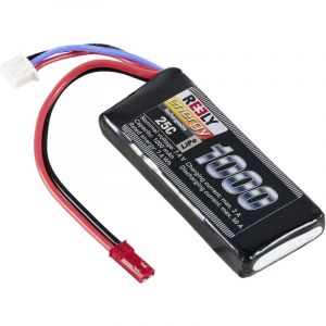 Reely Pack de batterie (LiPo) 7.4 v 1000 mAh Nombre de cellules: 2 25 c Softcase bec X983682