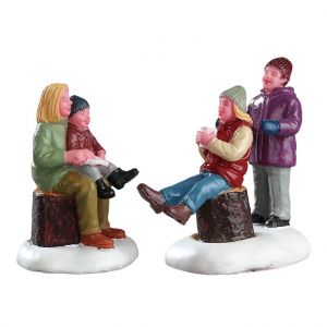 Lemax Figurine Pause en famille le lot de 2 Multicolore 4,1x3,5x5,6 cm