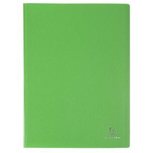 Image de Exacompta 8833E Porte vues Opak en polypropylene mat et opaque avec pochettes intérieures lisse haute transparence 30 pochettes et 60 vues. Format A4. Couleur de couverture Vert clair