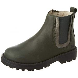 Kickers GROOKY, Bottine Fille, Kaki Argent, 28 EU