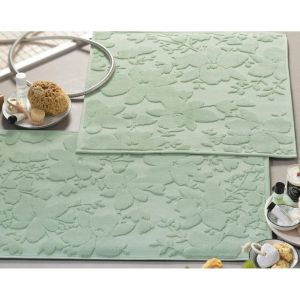 Tapis de bain TAPLANTE vert céladon en coton