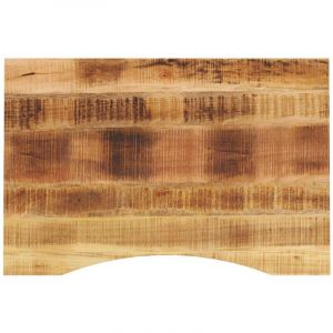 VidaXL Dessus de bureau avec courbe 80x50x2,5 cm manguier massif brut