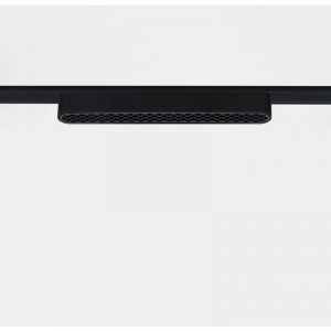 Spot Linéaire led 12W CRI90 (UGR13) Noir 222mm pour Rail Magnétique Monophasé Super Slim 25mm 48V Blanc chaud 2700K