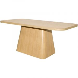 Oviala Table à manger scandinave rectangulaire 180 cm 6-8 places effet bois clair