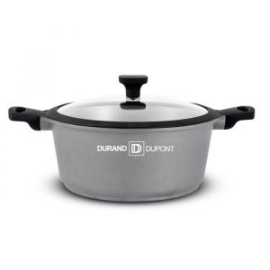 Durand Dupont Faitout avec couvercle CHAMBORD - fonte d'aluminium - &Oslash; 24 cm - titane