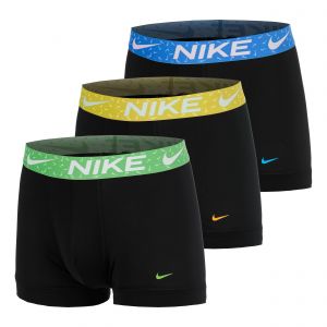 Nike Boxer Trunk Logo noir vert jaune (3 unit&eacute;s) - L