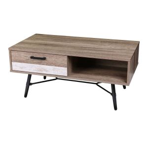 Urban living Table basse Brooklyn - 100 x H. 49 cm - Marron