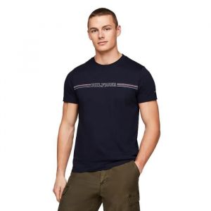 Tommy Hilfiger Pour homme. Tee-shirt slim avec logo bleu marine