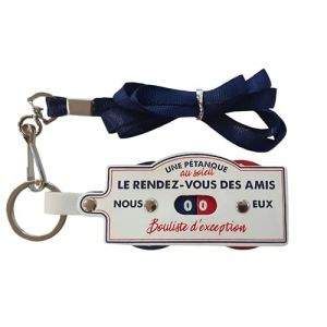 Porte Clés et Tour de Cou - Compteur de Points Pétanque (Modèle: CD9205B_VAR_BE)