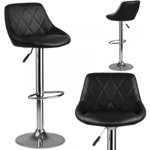 Tabouret de bar avec dossier Nerra noir